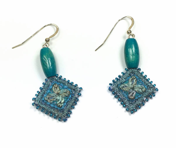 Sea blue drop earrings