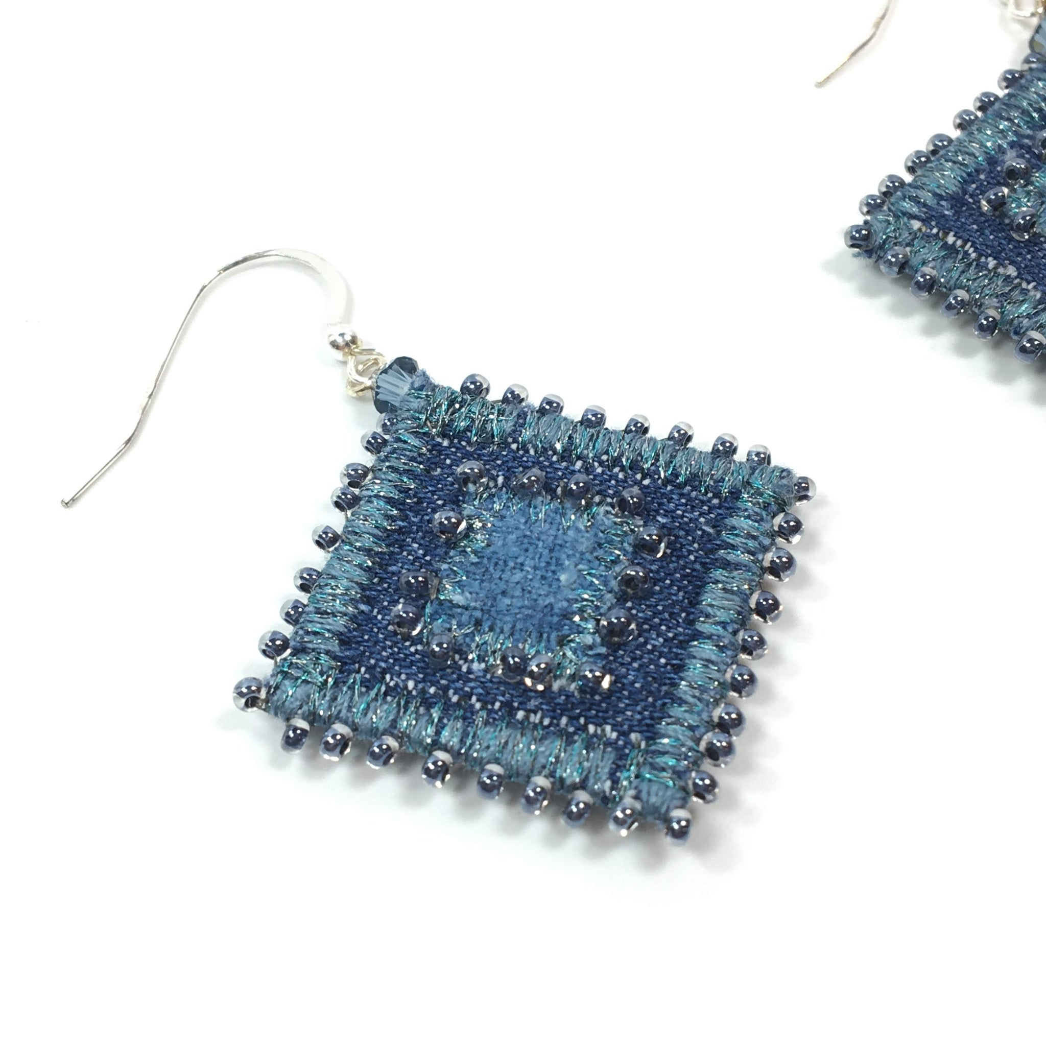 Pretty-Blue Beaded Earrings 2024